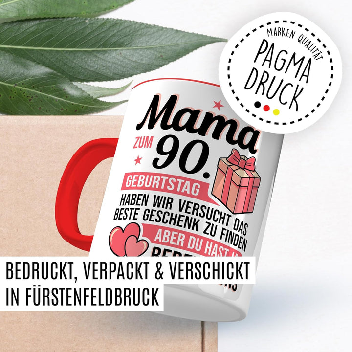 Tasse Mutter Geschenk Mama zum 90. Geburtstag haben wir versucht das beste Geschenk zu finden, aber