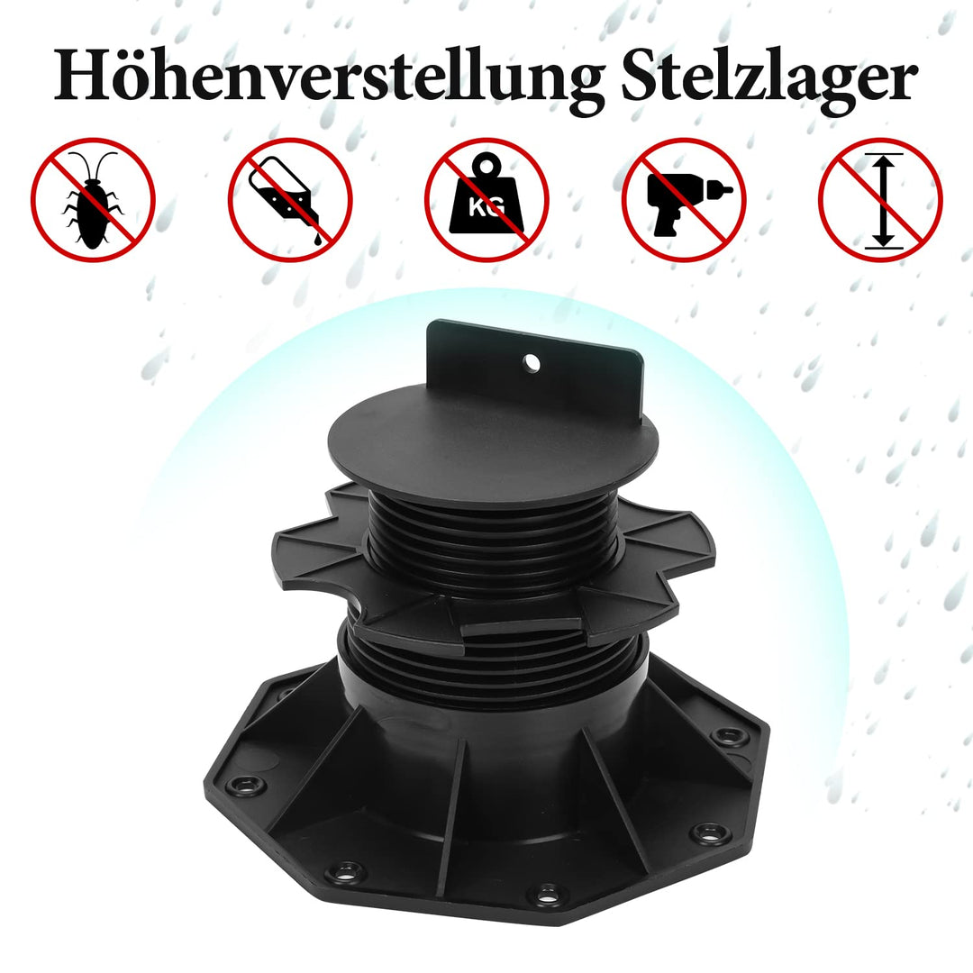 Tubiaz Stelzlager Höhenverstellbare 10 Stück aus Kunststoff stelzlager höhenverstellbar 18-30mm füss