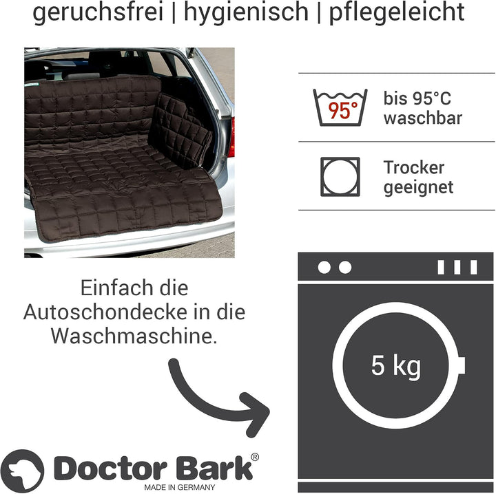Doctor Bark gepolsterte Kofferraumschutz Hundedecke mit Ladekantenschutz &amp; All-Side-Schutz, waschbar