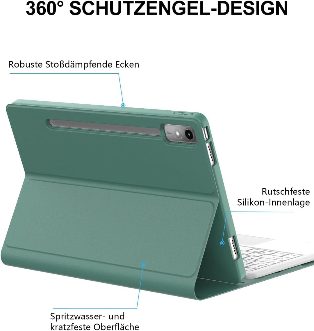 JADEMALL Tastatur Hülle mit Touchpad für Lenovo Idea Tab Pro 12,7" (2025), Deutsches QWERTZ Keyboard