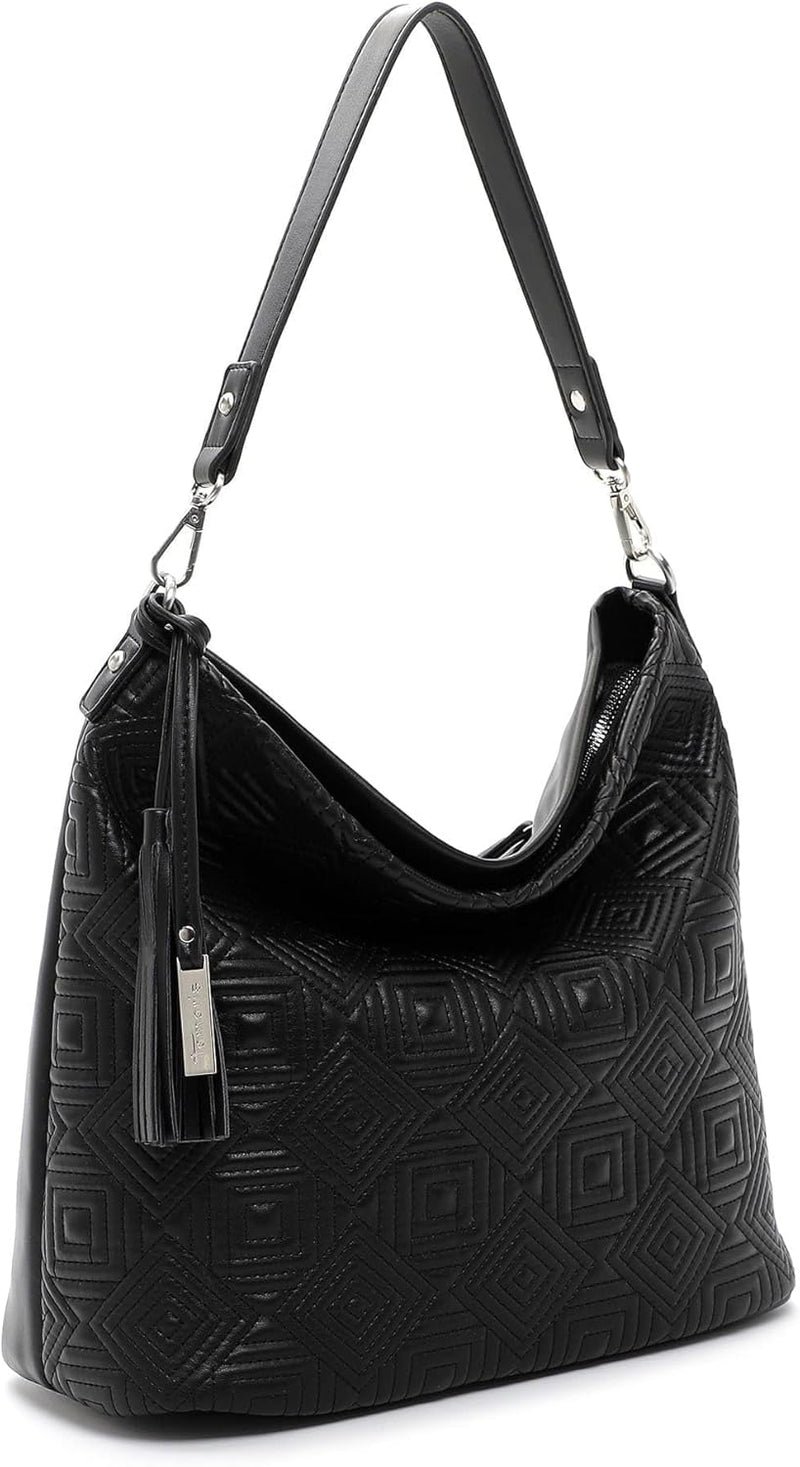 Tamaris Beutel Merle 32723 Damen Handtaschen Ornament Einheitsgrösse Black 100, Einheitsgrösse Black