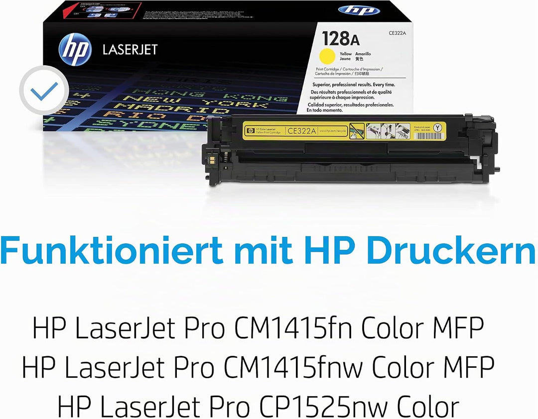 HP 117A (W2071A) Original Toner Cyan, (Kompatibel mit: HP Color Laser Drucker) Standard gelb Single,