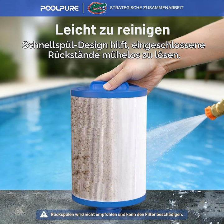 POOLPURE Spa Filter replacement for Pleatco PWW50P3(1 1/2" Coarse Thread), Unicel 6CH-940, 817-0050,