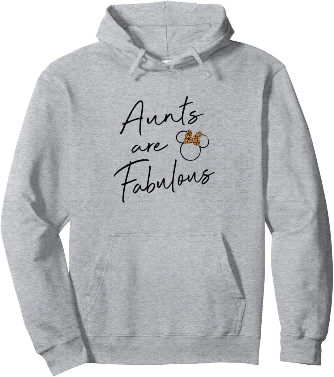 Disney Minnie Mouse Aunts Are Fabulous Cheetah Print Bow Pullover Hoodie