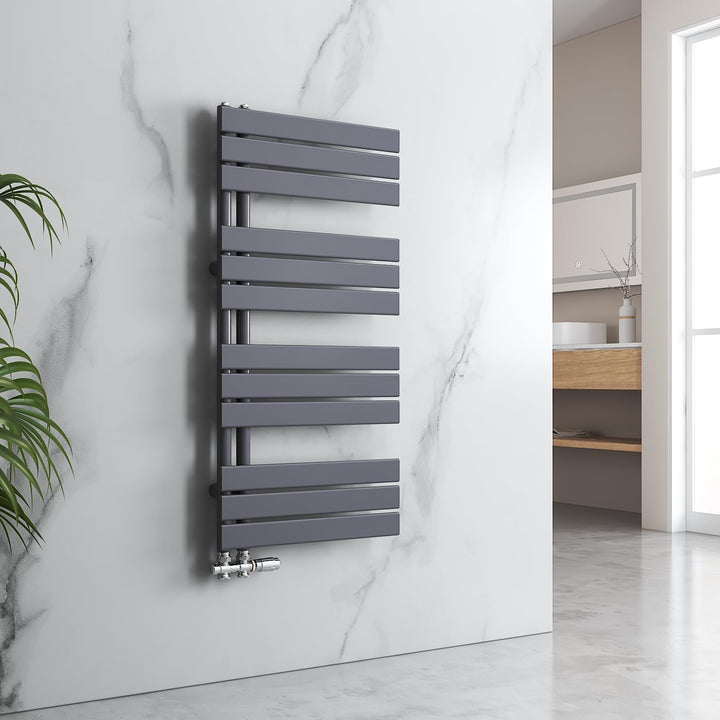 EMKE Badheizkörper Handtuchhalter 1320x500 mm, Handtuchheizkörper Seitenanschlusss Flach Handtuchwär