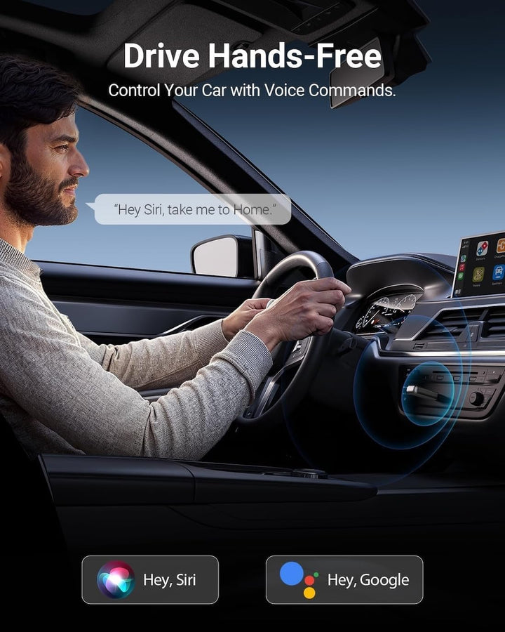 Wireless CarPlay Adapter& Android Auto,Kabelloser USB-Dongle für Autos,Plug & Play, Schnelle Stabile