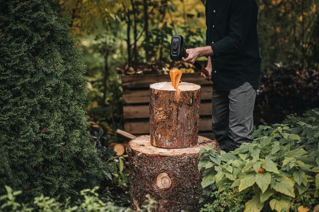 Fiskars Dreh-Spaltkeil, Für Kunststoffhammer, Gehärteter Stahl (geschmiedet), Orange, 1000600 Dreh-S