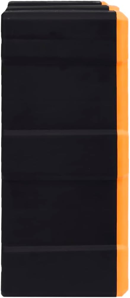 Myheimly Multi-Schubladen-Organizer mit 64 Schubladen 52x16x37,5 cm Orange und Schwarz 64 Schubladen