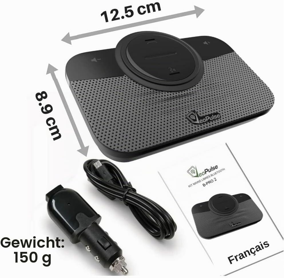 Freisprecheinrichtung Bluetooth Freisprechanlage VeoPulse B-PRO 2 mit Licht und automatischem Anschl