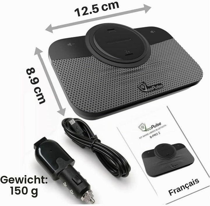 Freisprecheinrichtung Bluetooth Freisprechanlage VeoPulse B-PRO 2 mit Licht und automatischem Anschl