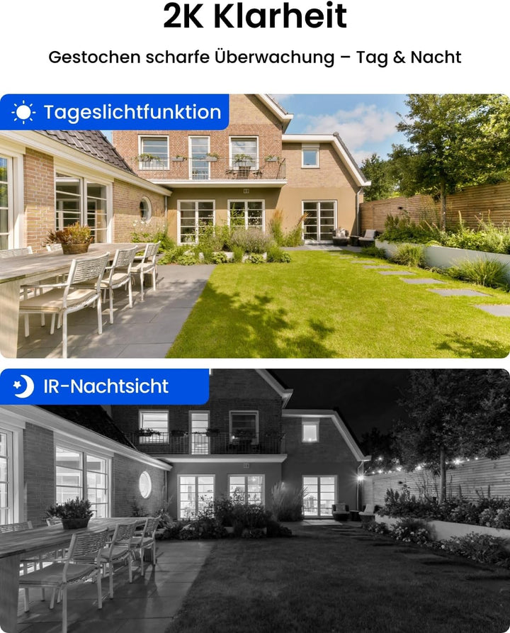Reolink 3MP Überwachungskamera Aussen Akku WLAN 355°/140° Schwenkbar, 2K Solar IP Kamera Outdoor,KI-