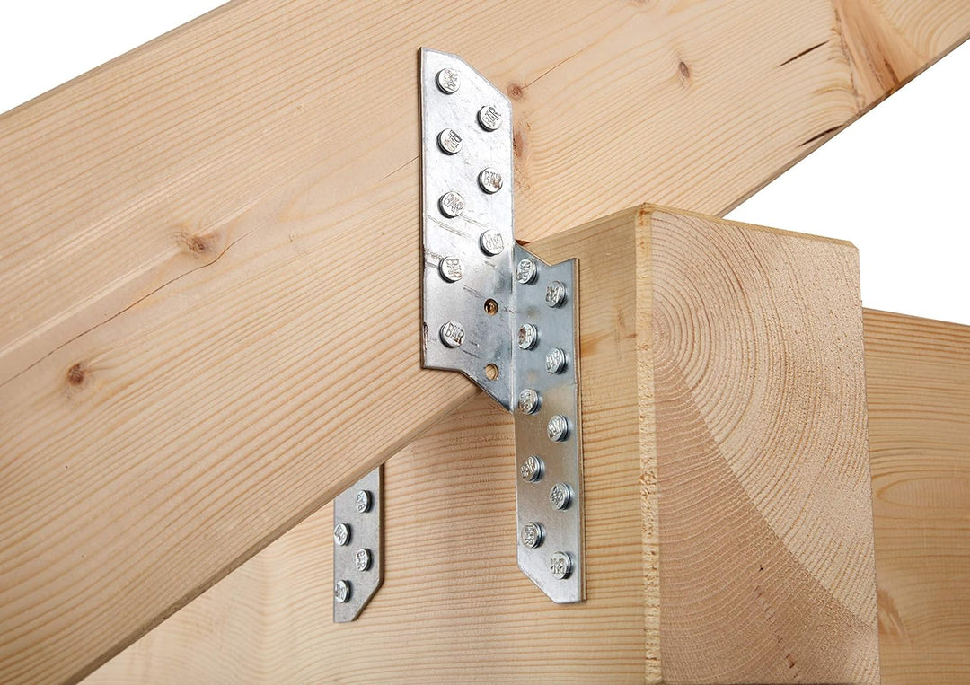 Alberts 837419 Sparren-Pfettenanker | links | sendzimirverzinkt | 32 x 32 x 170 mm | 100er Set links