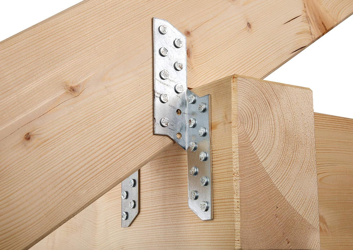 Alberts 837419 Sparren-Pfettenanker | links | sendzimirverzinkt | 32 x 32 x 170 mm | 100er Set links