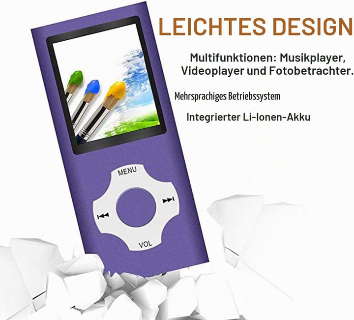 MP3 Player mit 32GB MicroSD Speicherkarte, Tabmart MP4 Musik Player Unterstützung Audio Player Media