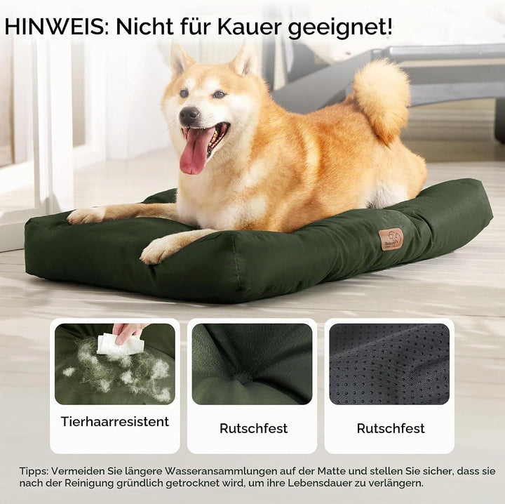 BEDSURE Hundekissen kleine Hunde waschbar - 76x50cm hundematratze wasserdicht M für kleine, mittelgr