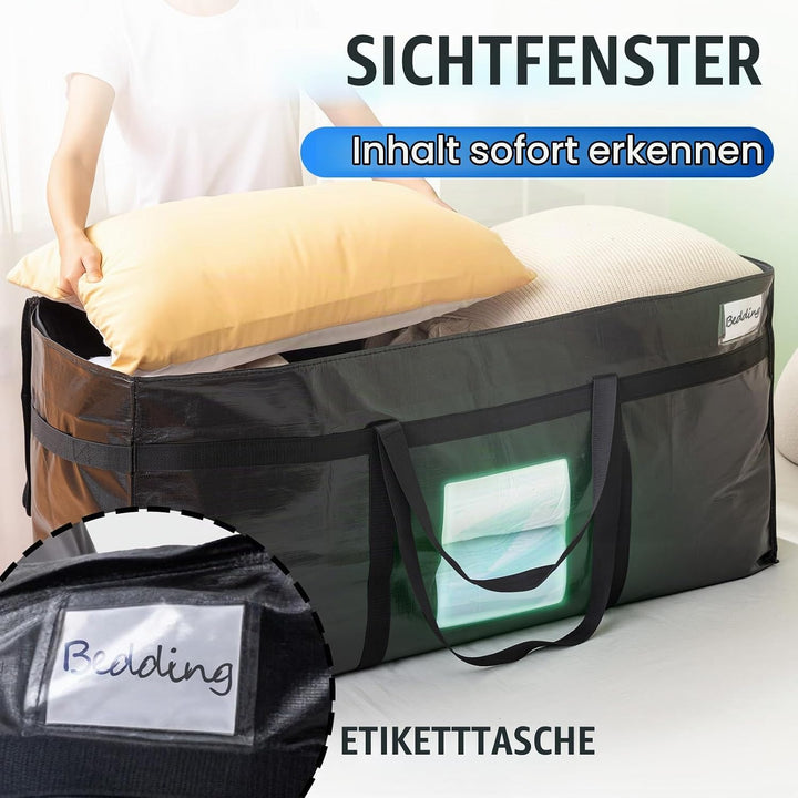 TAILI Extra grosse Umzugstasche mit Reissverschlüssen für den Umzug, Lagerung Kleidung Bettwäsche Be