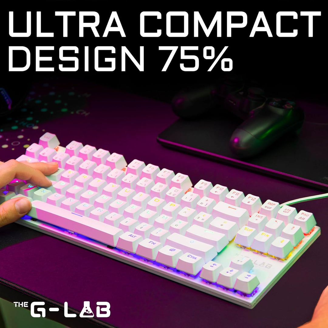 The G-Lab Combo Mercury – Set mit mechanischer Gaming-Tastatur und Maus, programmierbar, mechanisch,