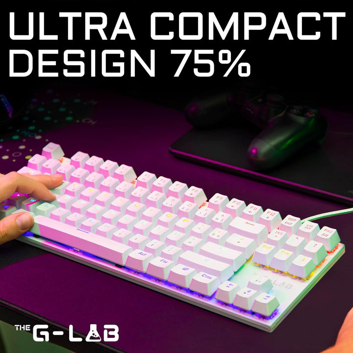 The G-Lab Combo Mercury – Set mit mechanischer Gaming-Tastatur und Maus, programmierbar, mechanisch,