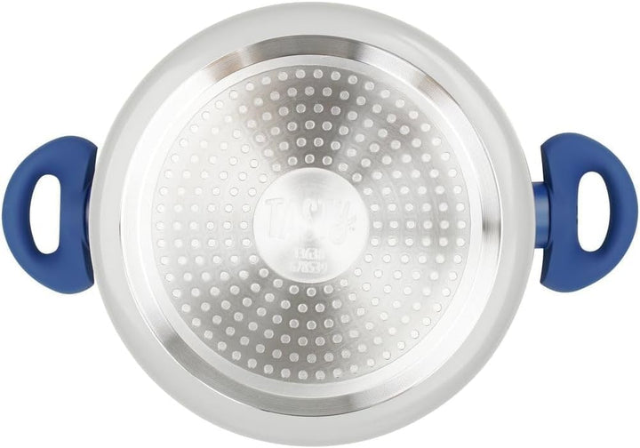 Tasty Antihaft-Kochtopf mit Glasdeckel und Öldosiersystem, 20cm, 3500ml – Gepresstes Aluminium, für