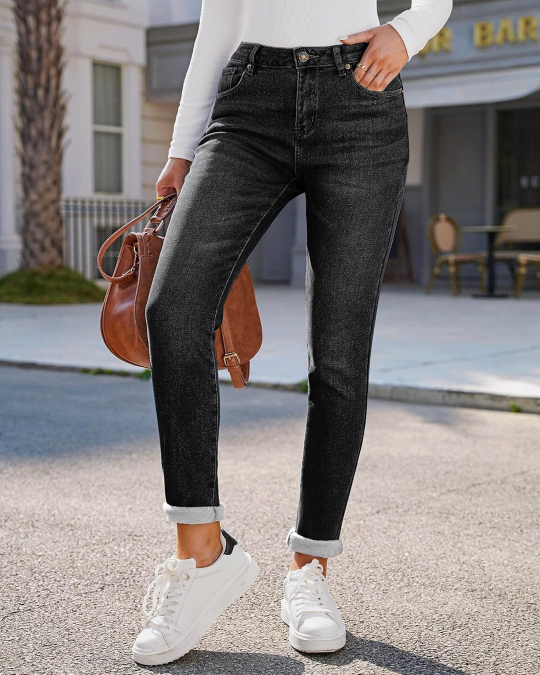 Skinny Jeans Damen High Waist Thermo Jeans Damen Winter Gefütter Thermo Jeans Leggings Damen Stretch