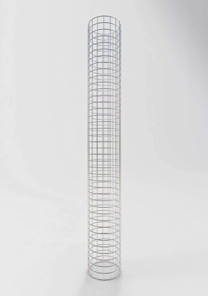 GABIONA Gabionensäule rund feuerverzinkt, 27 cm Durchmesser, 200 cm Höhe, Maschenweite 5 cm x 5 cm D