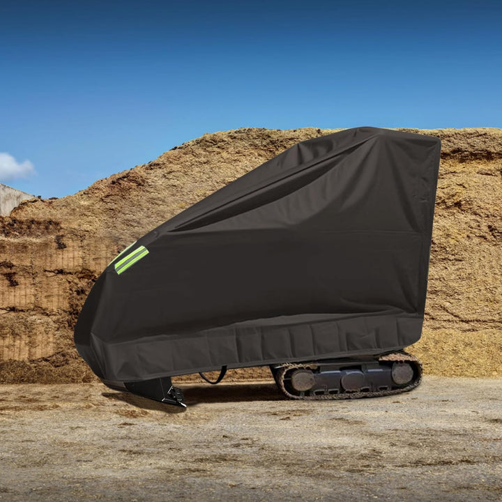 Minibagger Abdeckung, 210D Bagger Schutzhülle mit Winddichtem Gurt und Reflexionsstreifen für Schnee