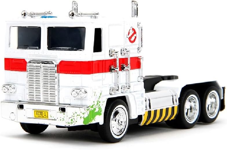 Jada - Transformers X Ghostbusters Big Rig W/Ecto-1 Graphics Die-Cast 1:32 /Toys