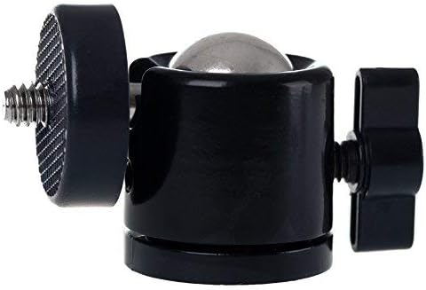 Photecs® Mini Stativkopf Kugelkopf Basic V2 mit 3/8" & 1/4"-Anschluss, montiert 360° drehbar (6er-Sp