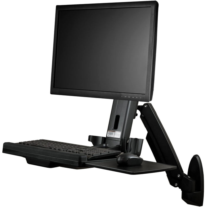 StarTech.com Wandmontage Sitz-/ Steh Workstation - 1 Monitor bis zu 24" - VESA - Höhenverstellbarer