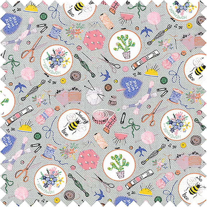 Hobby Gift MRB 86 Sac de rangement artisanal exclusive, Cotton, Hausgemacht, 13 x 34.5 x 29cm 13 x 3