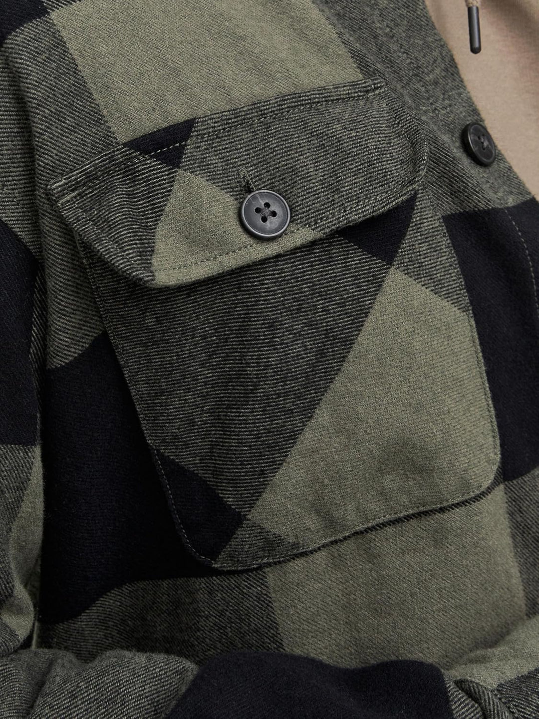 JACK & JONES Male Overshirt Comfort Fit Overshirt S Dusty Olive, S Dusty Olive