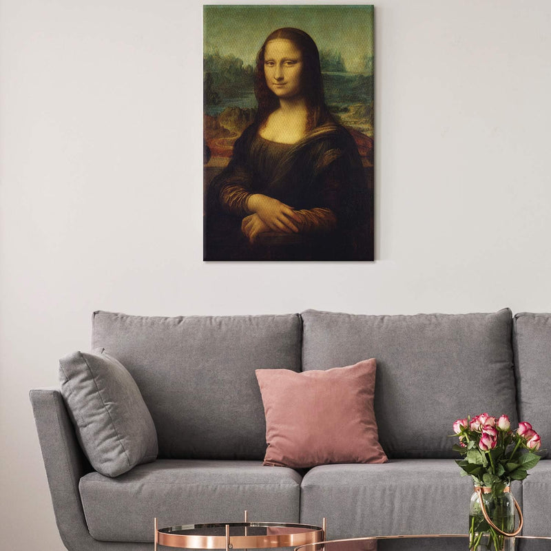 PICANOVA – Leonardo da Vinci – Mona Lisa 40x60cm – Bild auf Leinwand – Premium Kunstdruck Auf 2cm Ho