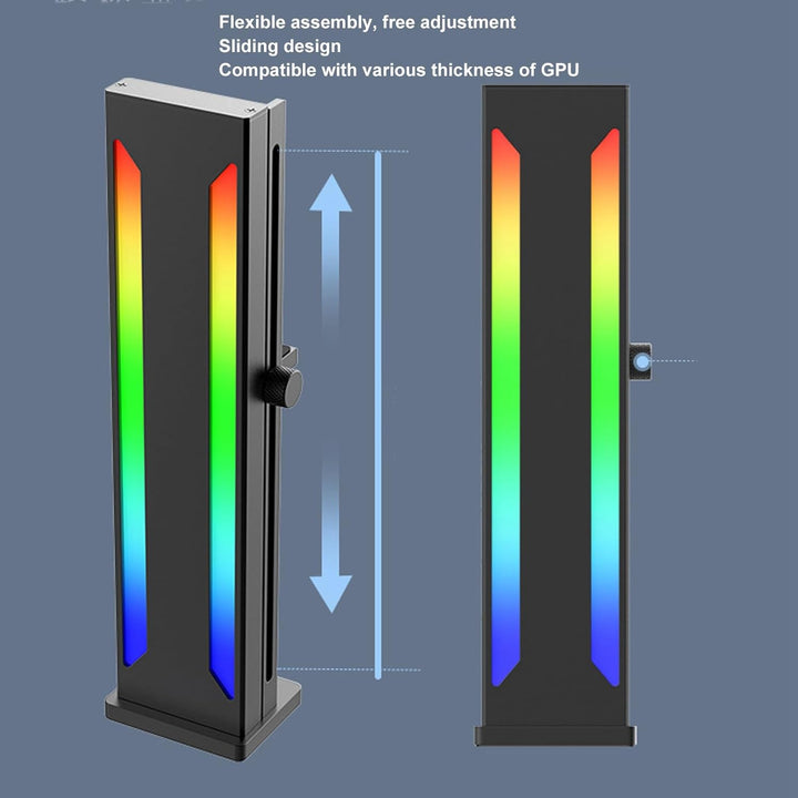GPU-Unterstützungshalterung, ARGB-Aluminiumlegierung, magnetische Basis, verschiebbar, verstellbare
