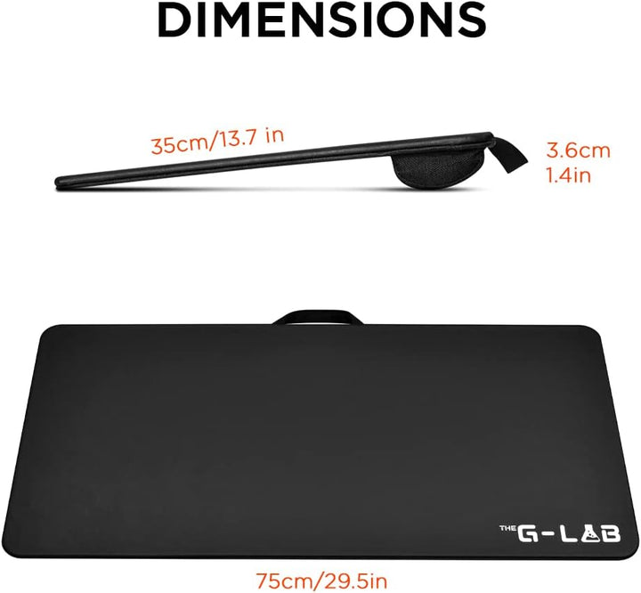 THE G-LAB K-Board Cadmium Laptopablage mit XXL-Kissen, Ideal für Home Office/Gaming für Bett oder So