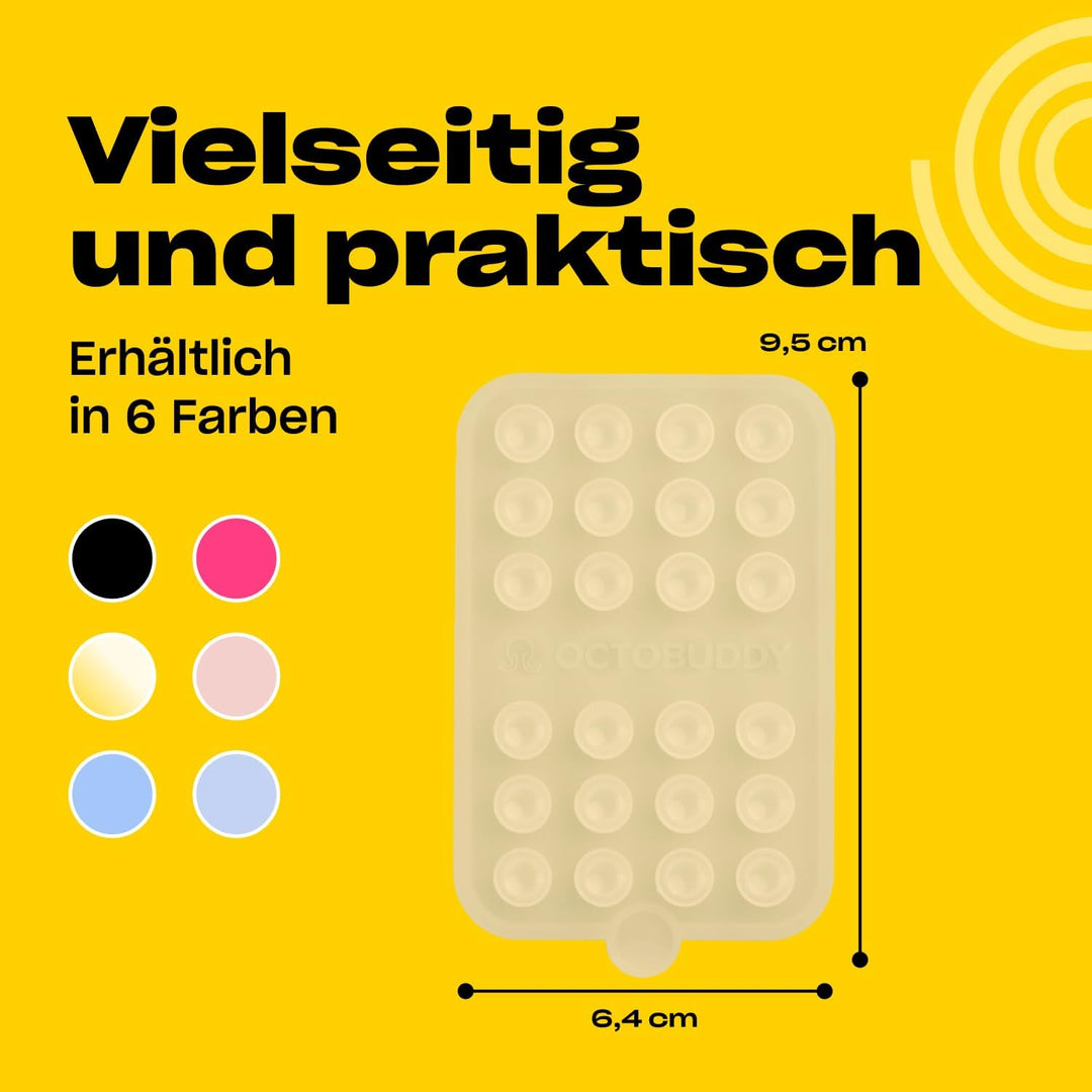 OCTOBUDDY Double - doppelseitige Silikon-Saugnapf Halterung fürs Handy - freihändige Saugnapfhalteru