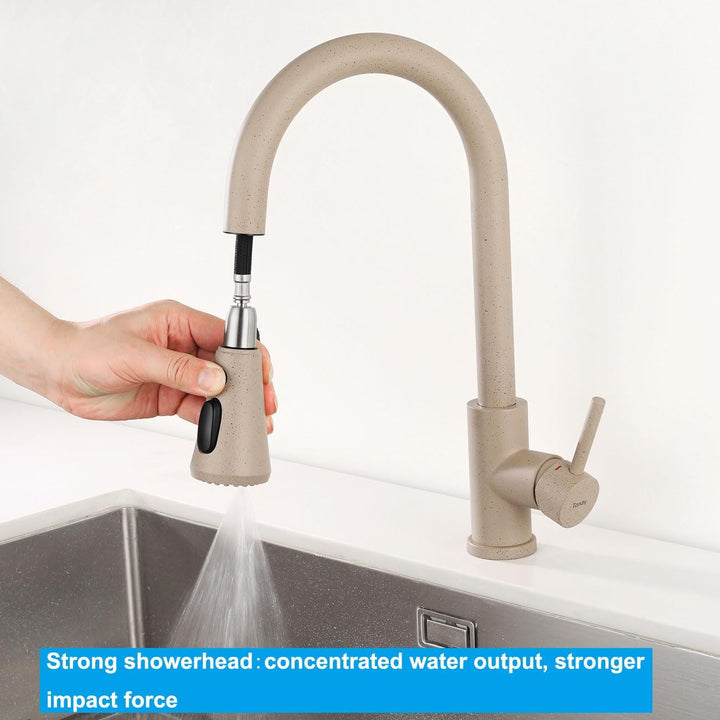 Wasserhahn Küche Ausziehbar, Küchenarmatur mit 3 Strahlarten | Hochdruck Mischbatterie Küche | Spült