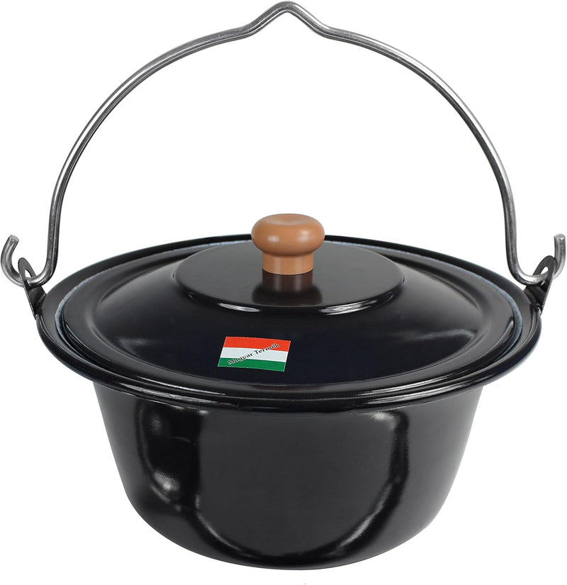 GRILLPLANET Gulaschkessel Set 4 Liter emailliert mit Deckel