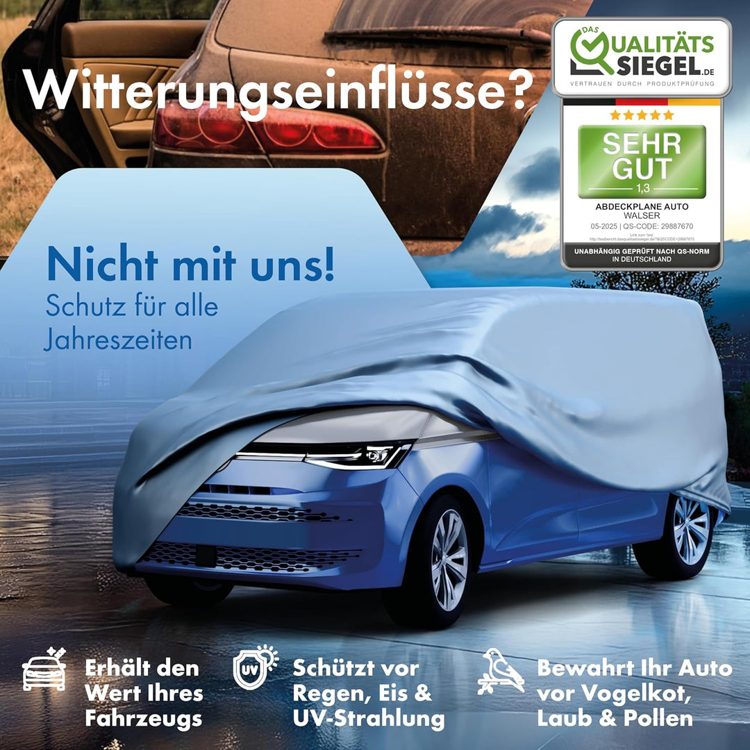 Walser Abdeckplane Auto All Weather, Transporter Abdeckplane wasserdicht, 100% wetterfeste Bus Autop