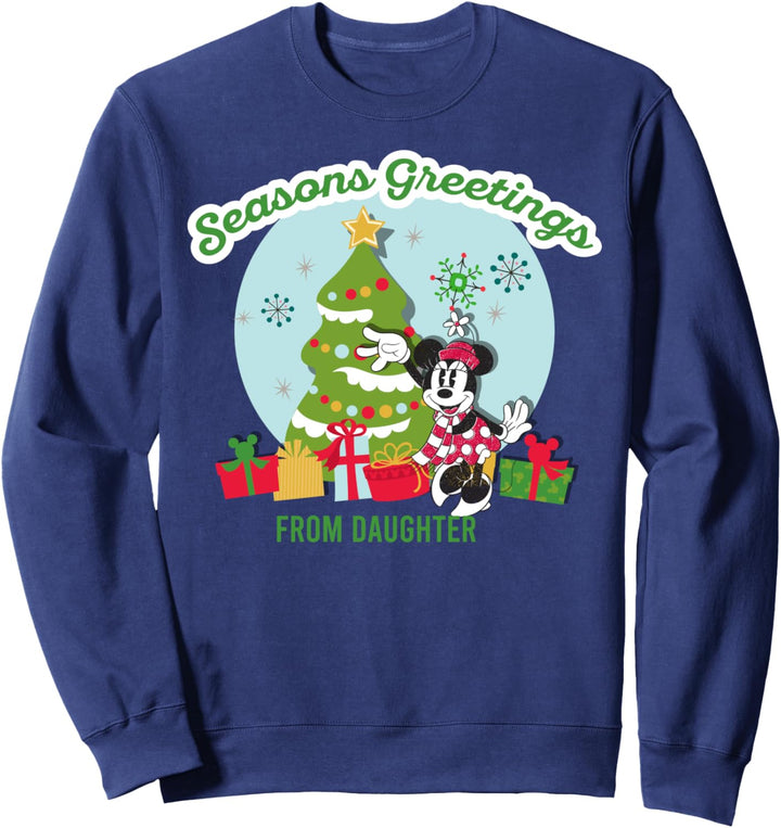 Disney Mickey Friends Weihnachten Seasons Greetings Daughter Sweatshirt