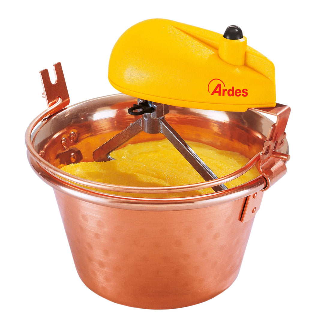 Ardes, Kupfertopf, Durchmesser 24 cm, Marmeladen-Polenta-Mixer, mit Elektromotor, Bajonettverschluss