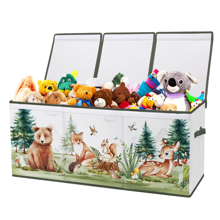 Extra Gross Aufbewahrungsbox mit Deckel Kinder, Zusammenklappbare Oxford-Spielzeugkiste mit Griff fü