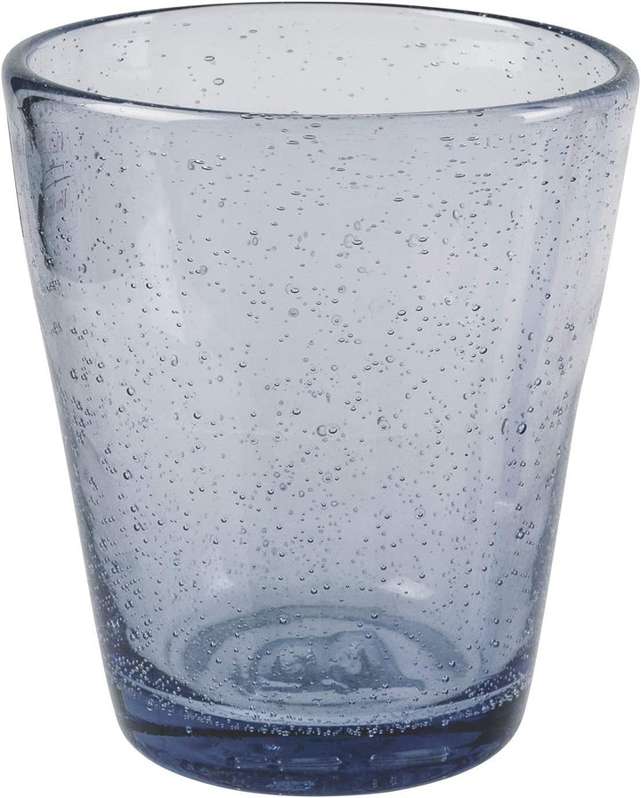 Villa d’Este Home Tivoli 5907746 Cancun/Marea Wasserbecher, 330 ml, mundgeblasen, Glas, Blaue Schatt