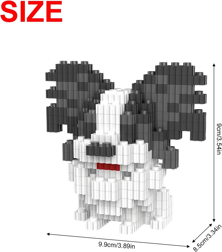 Micro Dog Building Blocks, Haustier Bausteine Sets für Erwachsene und Jungen Mädchen CLJM-01 (Schmet