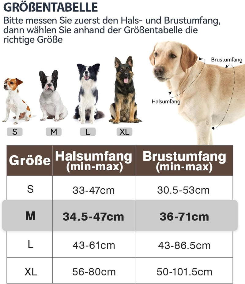 Joytale Hundegeschirr Mittelgrosse Hunde, Reflektierend Weich Gepolsterte Hunde Geschirre Anti Zug,