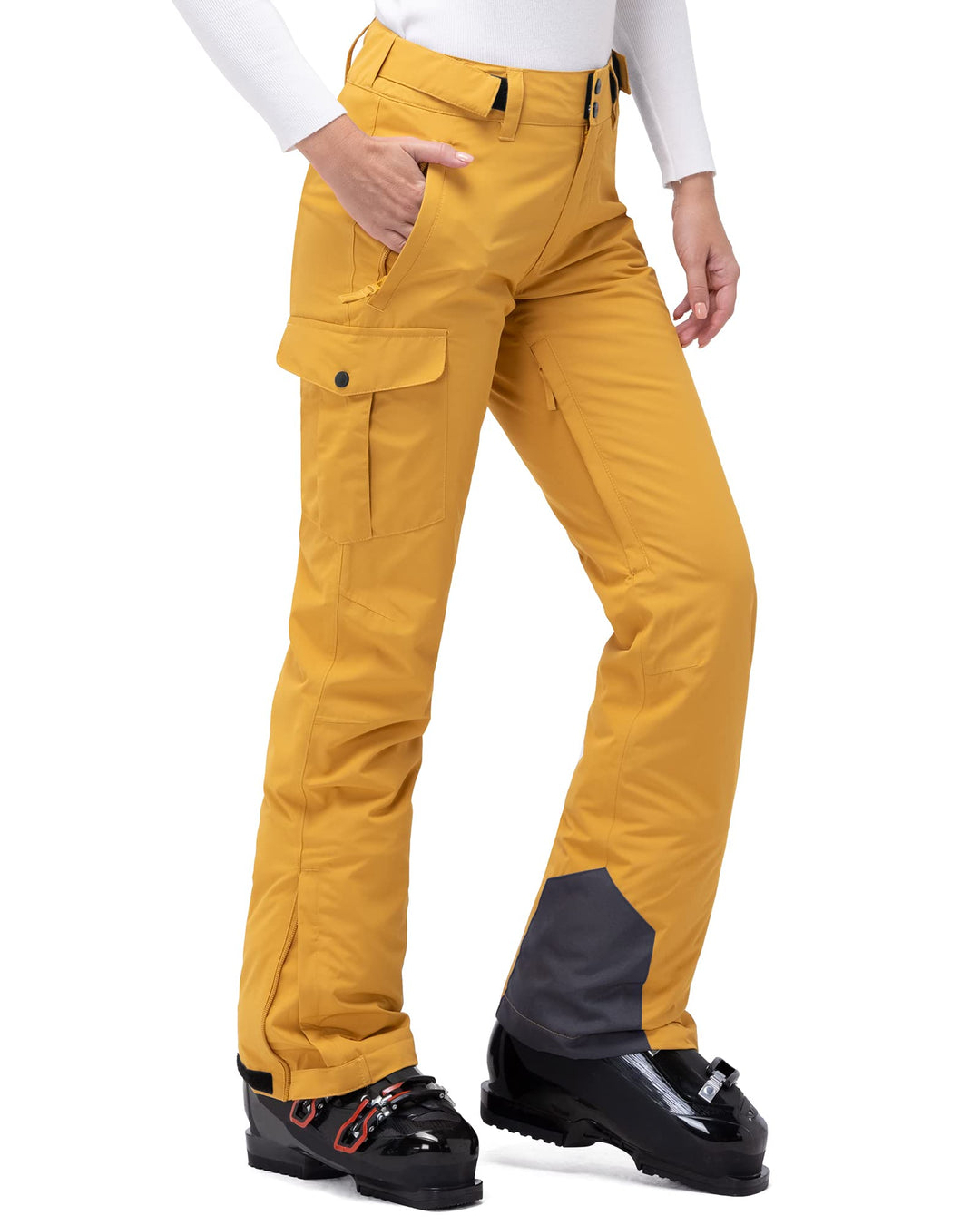 33,000ft Damen Skihose Outdoorhose Wasserdicht Winddichte Softshellhose Warme Gefütterte Thermohose