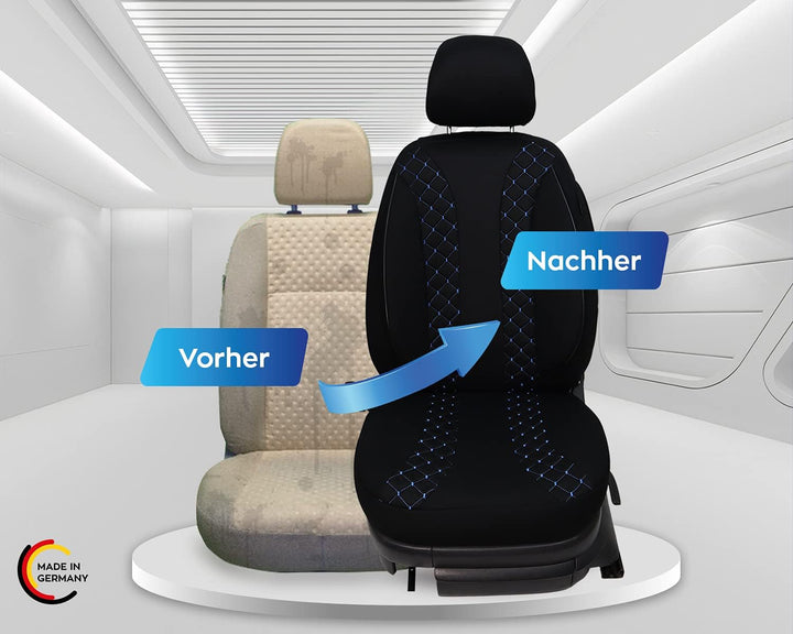 BREMER SITZBEZÜGE Mass Auto Schonbezüge kompatibel mit VW Golf Plus Fahrer &amp; Beifahrer Set ab 2004-2