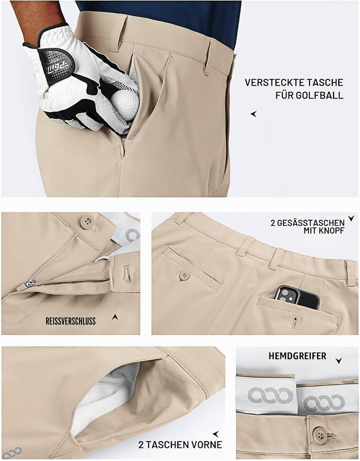 33,000ft Herren Golf Shorts UPF 50+ Stretch Shorts 10&