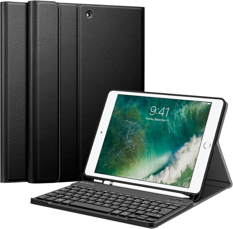 Fintie Tastatur Hülle für iPad 9.7 2018 (6. Generation), Soft TPU Rückseite Gehäuse Keyboard Case mi