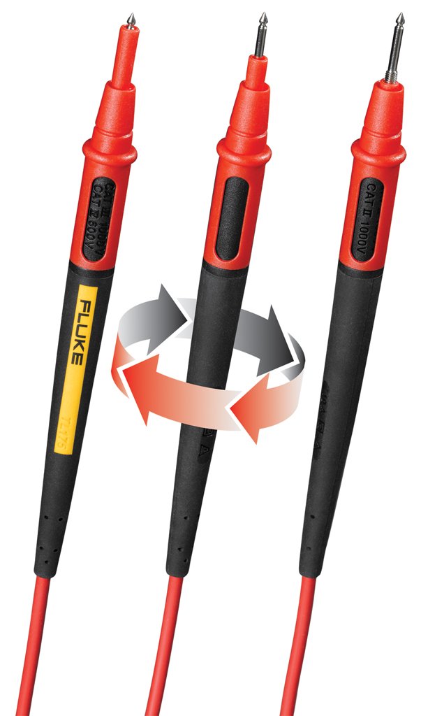 Fluke TL175 Sicherheits-Messleitungs-Set [Lamellenstecker 4mm - Pruefspitze] 1.50m Schwarz, Rot 1St