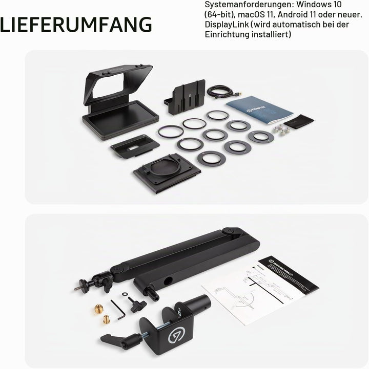Elgato Prompter/Schwenkhalterung-Bundle – Premium-Teleprompter + Low Profile Arm, kompatibel: DSLR,